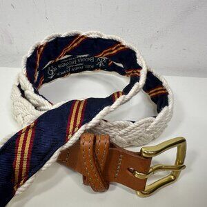 Kiel James Brooks Brother Patrick Belt White Braided Woven 106 cm/42" USA Made